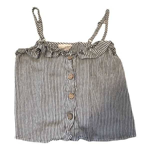 Universal thread blue and white striped Top Medium - Picture 1 of 4